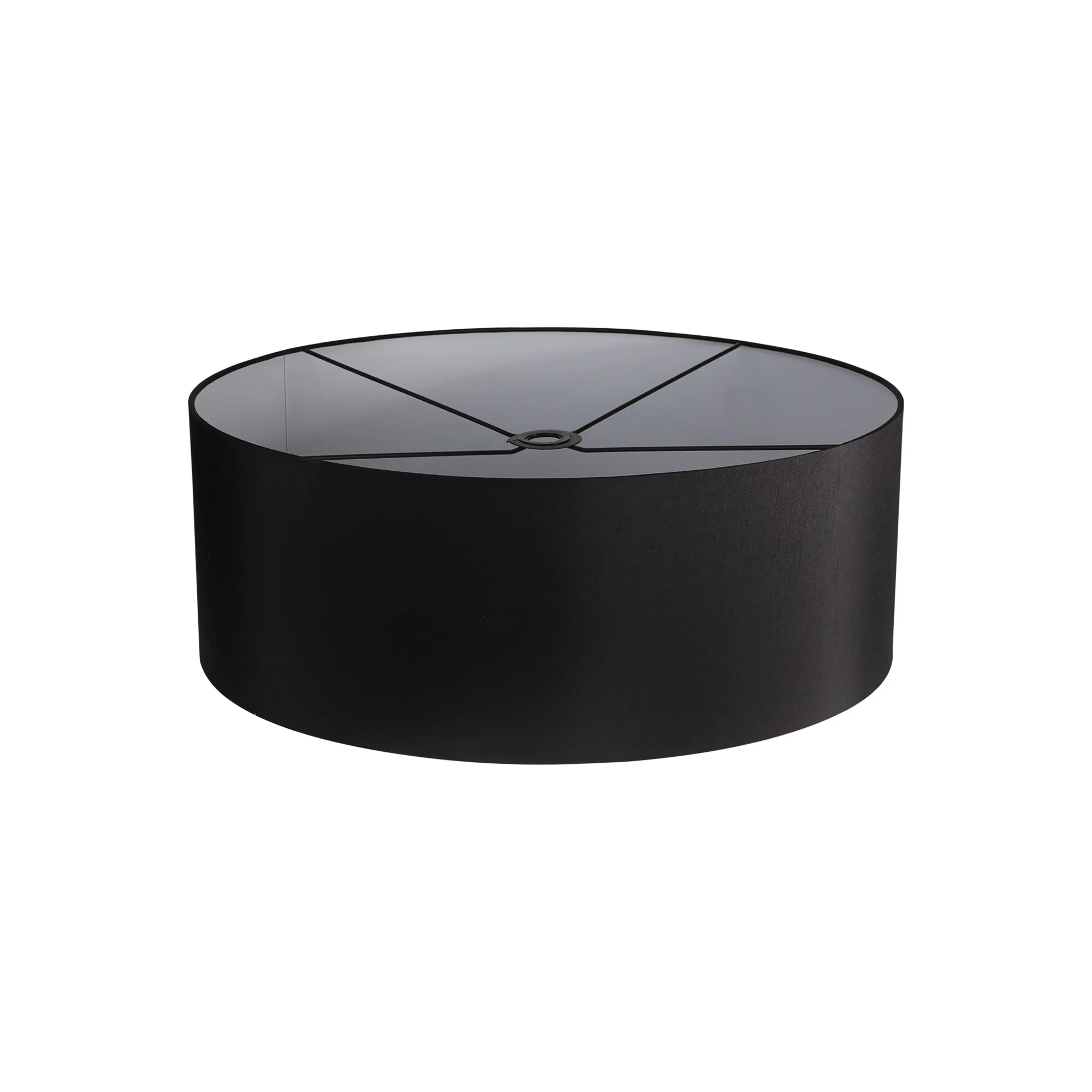 D0050  Sigma Cylinder 60cm Faux Silk Shade Black, White